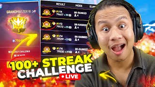 99 Booyah Streak Challenge in Top 1 Grandmaster Lobby ✌ freefire live tondegamer [upl. by Gnas]