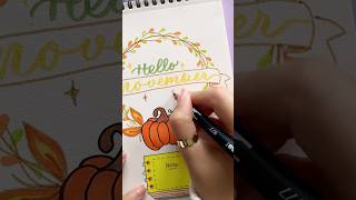 Hello November 🥰  Front Page Idea for Journal 🍂 shorts nhuandaocalligraphy [upl. by Suirtimed772]