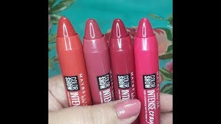 NEW Maybelline Color Show Intense Crayons  QUICK SWATCHES [upl. by Alaecim126]