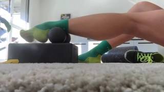 Ankle and achilles tendon rolling with BLACKROLL Duoball [upl. by Marthena213]