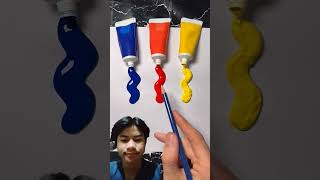 Menggabungkan warna art satisfying painting drawing shorts shortvideo [upl. by Flavian]