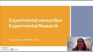 Experimental versus Non Experimental Research [upl. by Nirrad481]