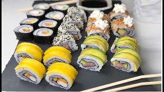 SUSHI FATTO IN CASA RICETTA PASSO PASSO 🍣 😋  No pesce crudo  Facile e Veloce SUSHI stepbystep [upl. by Audie]