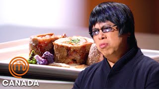 A Chefs Dish Veal Roulade stuffed with Chorizo  MasterChef Canada  MasterChef World [upl. by Oiled]