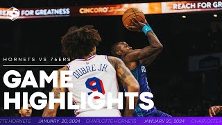 Game Highlights Hornets vs Sixers  1202024 [upl. by Muller]