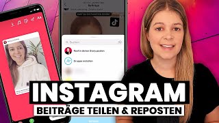 Instagram Beiträge in der Story teilen amp Reposten ✌️😊 einfaches Insta Tutorial [upl. by Thevenot]