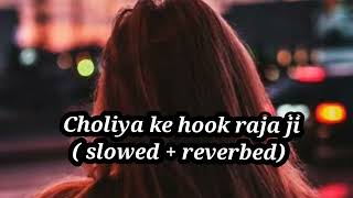 Choliya ke Hook Raja Ji  SlowedReverbed  Hit bhojpuri song [upl. by Patrich]