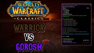 WOW Classic  Warrior soloing Gorosh the Dervish in BRD Arena [upl. by Ahtram284]