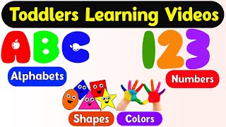 Preschool Learning Videos For 3 Year Olds  Kindergarten Learning Videos  Toddlers Learning Videos [upl. by Orpheus]