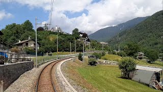 Vigezzina Cab Ride Train Approaching Malesco Station [upl. by Cowles]