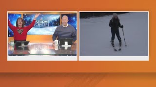 NEWS CENTER Maines Carly DEon had way too much fun with STORM CENTER coverage [upl. by Quartas]