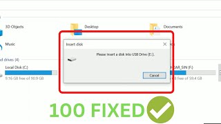 How To Fix Please Insert A Disk Into USB Drive Error  Windows Was Unable To Complete The Format [upl. by Bandur]