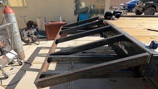 Building the structure  Adding a Dovetail on a Gooseneck Trailer  PART 1 [upl. by Venita798]