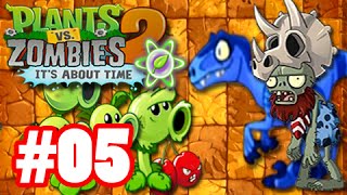 Hoa qua noi gian 2  Game Plants Vs Zombies 2  Jurassic Marsh Day 5 [upl. by Ylluz]