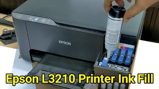 Epson L3210 Printer Ink Fill [upl. by Sadler]