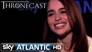 Game of Thrones Thronecast Uncut Emilia Clarke Interview [upl. by Aimahs819]