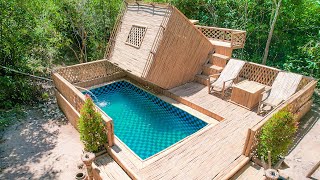 Build Bamboo Temple Craft StoryHouse And CraftSwimming Pools Full Video [upl. by Ponzo988]