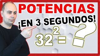 ❇️ TÉCNICA Para Hacer Una POTENCIA En 3 SEGUNDOS ❇️ Cálculo Mental [upl. by Nocaed]