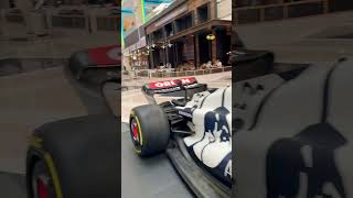 Alpha Tauri racecar at Resort World Casino in anticipation lasvegas f1 grandprix [upl. by Eenahs]