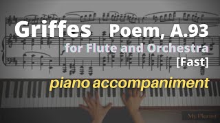 Griffes  Poem for Flute and Orchestra Piano Accompaniment Fast [upl. by Anastatius]