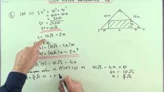 2007 SQA Higher Maths paper 2 no6 Optimisation [upl. by Trebleda752]