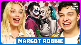 Margot Robbie Imagines Harley Quinn Meeting Joaquin Phoenix’s Joker 🤡  The Movie Dweeb [upl. by Enail]