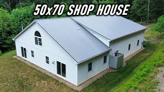 50x70 Barndominium WalkthroughTour  Cost Breakdown [upl. by Saffren]