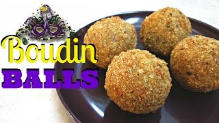 Crispy Fried Boudin Balls  Southern Pork Sausage and Rice Dressing  PoorMansGourmet [upl. by Yalc]