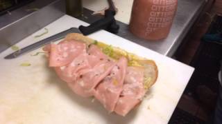 Making a classic Italian cold cut grinder at Frigos [upl. by Hesta891]