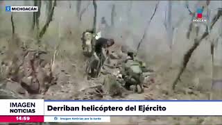 Derriban helicóptero del Ejército en Michoacán  Noticias con Crystal Mendivil [upl. by Annoik]