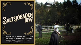 Saltsjöbaden 1897  Remastered 4K 60fps [upl. by Isabea]