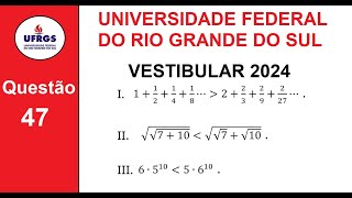 UFRGS 2024  Questão 47  VERDADEIRO OU FALSO [upl. by Norvan]