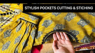 new pockets design cutting amp stiching eid dress designs 2024 [upl. by Ahsercal952]