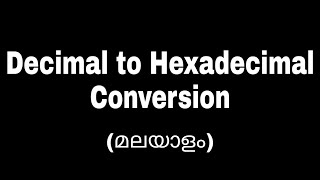 Decimal to Hexadecimal Conversion [upl. by Ahsinelg]