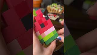 Making A Minecraft Watermelon in real life 🍉 shorts [upl. by Nawak337]