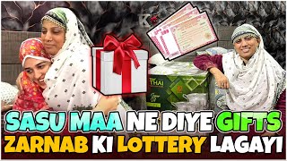 Sasu Maa Ne Diye Gifts Zarnab Ki lottery Lagayi  ZARAIB  Zarnab Fatima  Laraib Khalid [upl. by Anigal201]