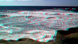 3D Anaglyph Video La Jolla San Diego Californis Beach [upl. by Ientruoc]