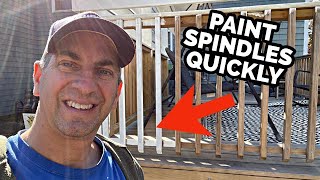 How To Paint Railing Spindles  The Easy Way [upl. by Kass]