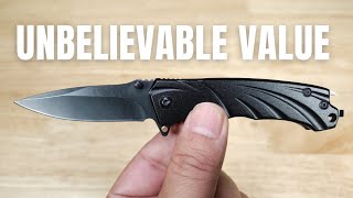 BEST BUDGET KEYCHAIN SPRING ASSISTED FOLDING MULTI TOOL KNIFE ON AMAZON BARRYSAIL KNIFE REVIEW [upl. by Rialc786]