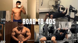 NATURAL BENCH PRESS TRANSFORMATION  135405 LBS [upl. by Notneiuq]