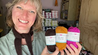 vlog Quick Knitting Tips for a Sophie Scarf using Ewe So Sporty merino yarn [upl. by Daahsar]