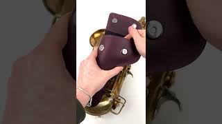 Alto Tenor Saxophone Neck Pouch Crazy Horse Leather [upl. by Azirb510]