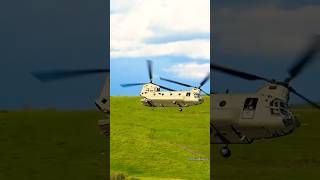 Two Dutch Chinook Helicopter low level flying shorts chinookhelicopter airforce helicopter [upl. by Narut825]