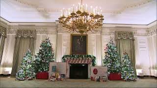 White House unveils holiday decorations [upl. by Hpejsoj]