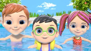 Swimming Song Safe At Pool Nursery Rhyme and Kids Song [upl. by Eniad342]