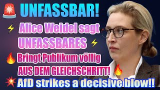 ⚡ BLITZMELDUNG  Alice Weidel sagt UNFASSBARES Schockierend für das deutsche Volk [upl. by Methuselah]