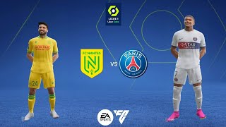 EA Sports FC24 FC Nantes vs Paris SG Ligue 1 uber eats Estadio de las Artes Dembele Ramos [upl. by Merill391]