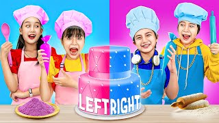 Left Or Right Baby Doll amp Friends Make Cake Challenge  Funny Stories About Baby Doll Family [upl. by Ximena]