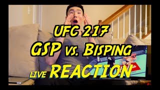 GSP vs Michael Bisping  BEST LIVE REACTION  UFC 217 Fight [upl. by Etty]