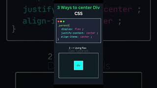 Center a div by different approaches in css dev css3 html5 [upl. by Ayrolg]